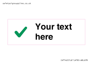 Custom plain background, green tick sign